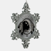 Metis Art kerstversieringen Aangepaste tribale cad Tin Sneeuwvlok Ornament (Links)