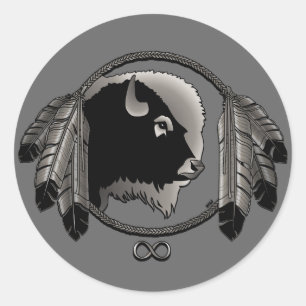 Metis Art Stickers Inative Spirit Buffalo Stickers
