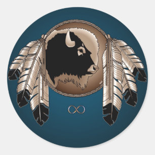 Metis Art Stickers Inative Spirit Buffalo Stickers