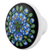 Metis Beadwork Native Forget-Me-Nots keramische kn Knop (Rechts)