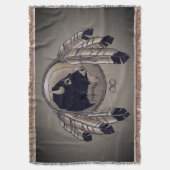 Metis First Nation Blanket Spirit Animals Thun Deken (Voorkant Verticaal)