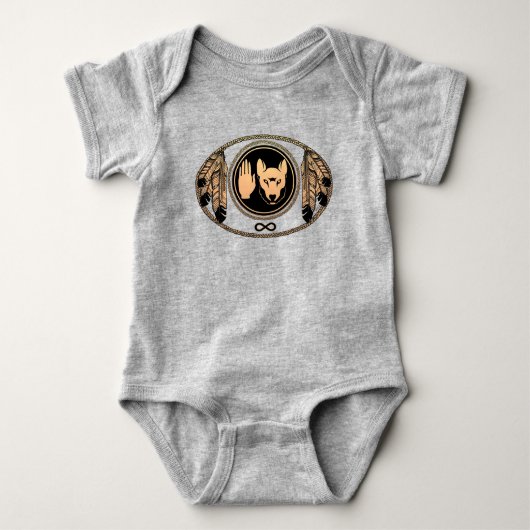 Metis First Nation Shirt Baby Rebellion Wolf Top (Voorkant)