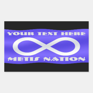 Metis Flag Art Stickers Gepersonaliseerde Metis St