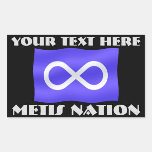 Metis Flag Art Stickers Gepersonaliseerde Metis St