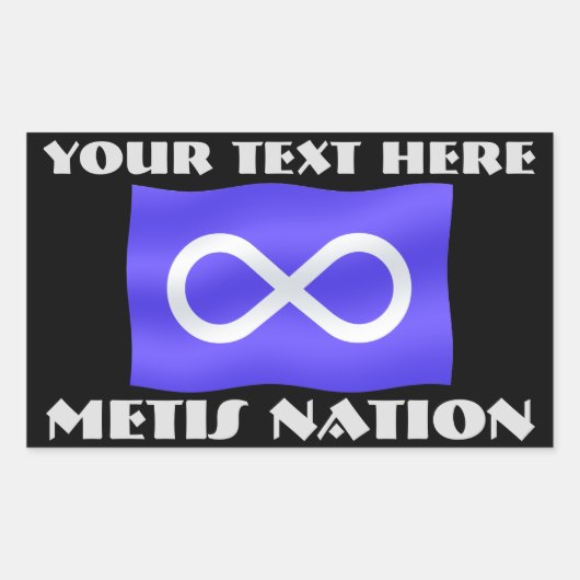 Metis Flag Art Stickers Gepersonaliseerde Metis St (Voorkant)