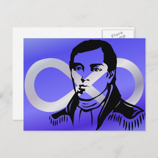 Metis Flag Briefkaarten First Metis Leader Postard (Voorkant / Achterkant)