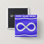 Metis Flag Button Native Art Metis Flag Button (Voorkant /achterkant)