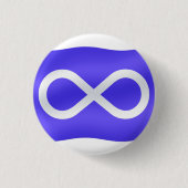 Metis Flag Button Native Art Metis Flag Button (Voorkant)