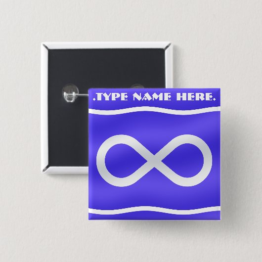 Metis Flag Button Native Art Metis Flag Button (Voorkant /achterkant)