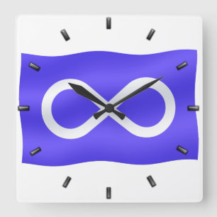 Metis Flag Clock First Nat Flag Wall Clock Vierkante Klok