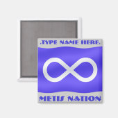 Metis Flag Fridge Magnet Personalized Metis Magnet Magneet (Voorkant / Achterkant)