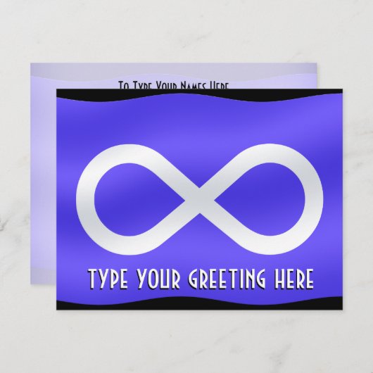 Metis Flag Invitalized Metis Art Kaart (Voorkant / Achterkant)