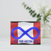 Metis Flag Invitations Custom Metis Canada Kaart (Staand voorkant)