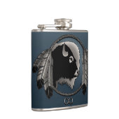 Metis Flask Custom Spirit Buffalo Metis Art Fles Heupfles (Rechts)