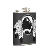 Metis Flask Custom Spirit Buffalo Metis Art Fles Heupfles (Rechts)