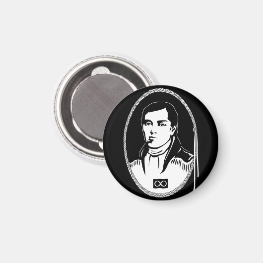 Metis Fridge Magnet Metis Hero Cuthbert Grant Cade (Recto/Verso)