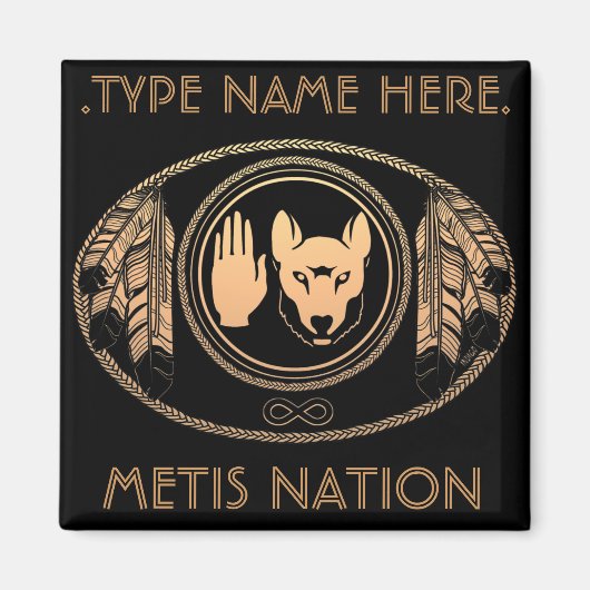 Metis Fridge Magnet Personalized Metis Flag Magnet Magneet (Voorkant)