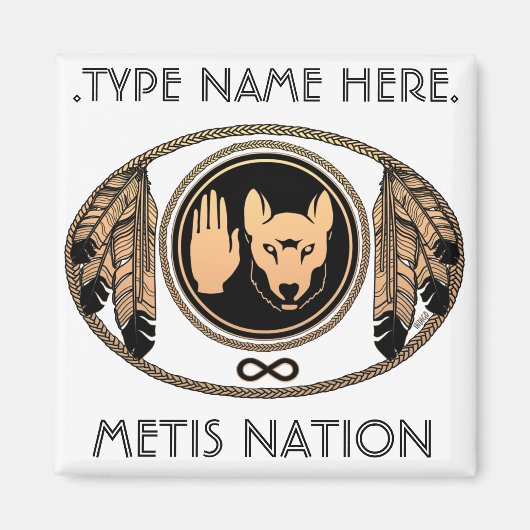 Metis Fridge Magnet Personalized Metis Flag Magnet Magneet (Voorkant)