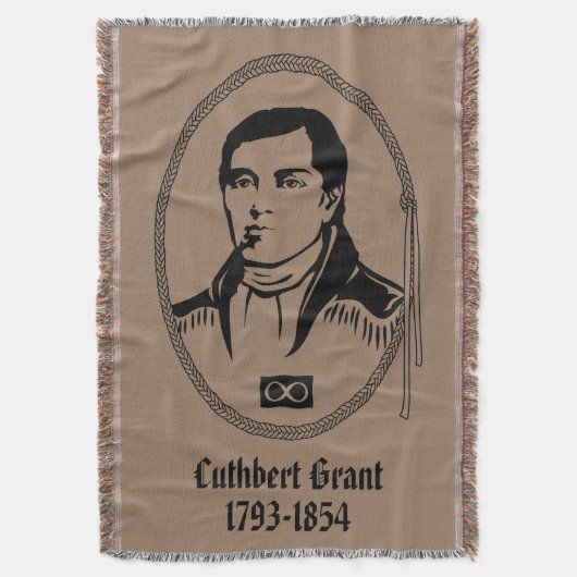 Metis Hero Blanket Cuthbert Grant Throw Blankets Deken (Voorkant Verticaal)