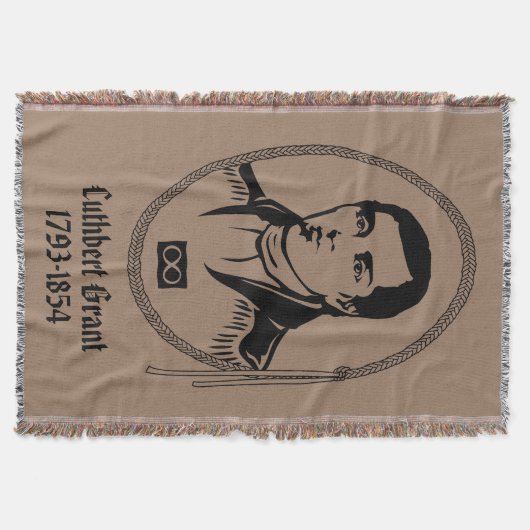 Metis Hero Blanket Cuthbert Grant Throw Blankets Deken (Voorkant)