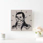 Metis Hero Clock Metis Leader Cuthbert Grant Clock Vierkante Klok (Huis)