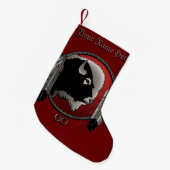 Metis kerststaart Spirit Buffalo stoppen Kleine Kerstsok (Voorkant (Hangend))