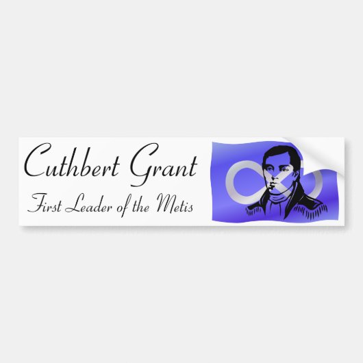 Metis Nation Bumpersticker Cuthbert Grant Sticker (Voorkant)