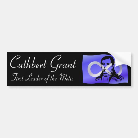 Metis Nation Bumpersticker Cuthbert Grant Sticker (Voorkant)