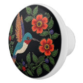 Metis Native Beadwork Hummingbird keramische knop (Rechts)