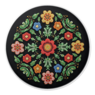 Metis Native Beadwork Wildflowers Art Keramische K Knop