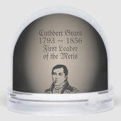 Metis Snow Globe Personalized Cuthbert Grant Gifts (Arrière)