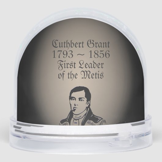Metis Snow Globe Personalized Cuthbert Grant Gifts Sneeuwbol (Achterkant)