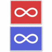 Metis vlag, Métis vlag Sticker (Voorkant)