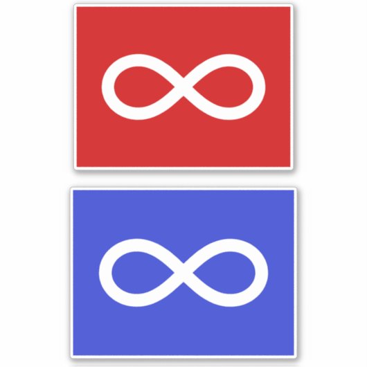 Metis vlag, Métis vlag Sticker (Voorkant)