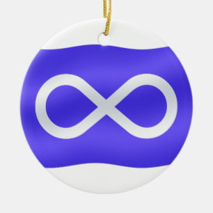 MetisFlag Sieraden Eerste Naties Aandenken Keramisch Ornament