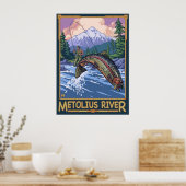 Metolius River, Oregon Fly Fishing Affiche de voya (Cuisine)