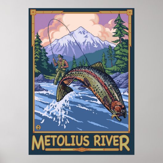 Metolius River, Oregon Fly Fishing Affiche de voya (Devant)
