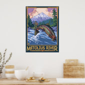 Metolius River, Oregon Fly Fishing Travel Poster (Keuken)