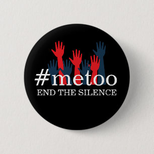 METOO EINDIG DE STILTE VROUWENMARS KNOP RONDE BUTTON 5,7 CM