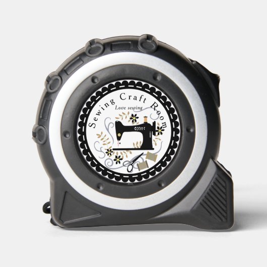 Mètre Ruban Aimer Coudre Noir Blanc (Recto)