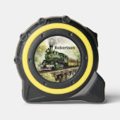 Mètre Ruban Ajouter un nom - Green Steam Train sur Pont (Recto)