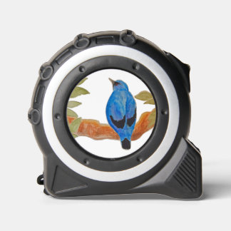 Mètre Ruban Aquarelle Bird Blue Cuckooshrike