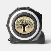 Mètre Ruban Arbre devant une horloge paysagère (Recto)