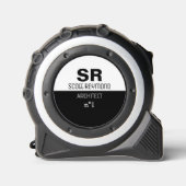 Mètre Ruban Architecte de profession moderne noir et blanc (Recto)