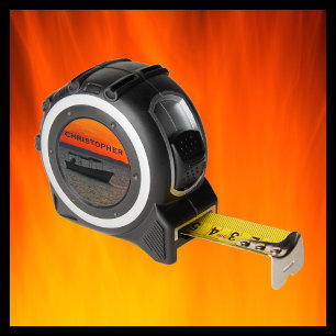 Mètre Ruban Bateau de pêche, ciel de coucher de soleil orange,