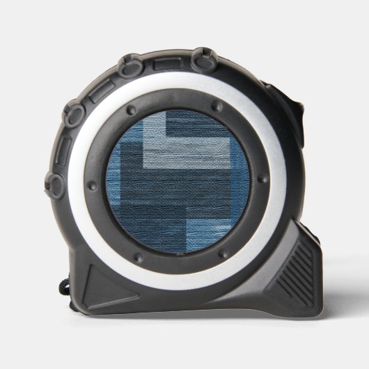 Mètre Ruban Bleu Jean patch Work Faux Burlap (Recto)