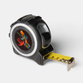 Mètre Ruban Blue Orange Floral Moderne Art Abstrait Motif #03 (Angle)