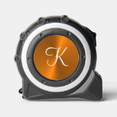 Mètre Ruban Bronze brillant faux monogramme métallique (Recto)