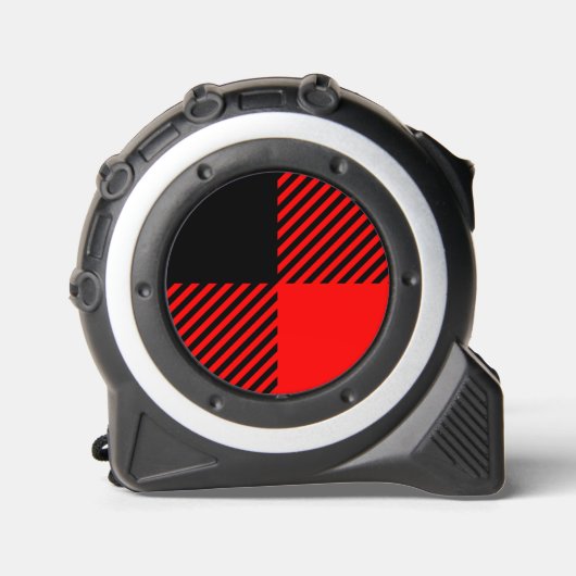 Mètre Ruban Buffalo Check Rouge et Noir Lumberjack Plaid Decor (Recto)