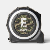 Mètre Ruban Camouflage robuste Monogramme Nom des enfants (Recto)